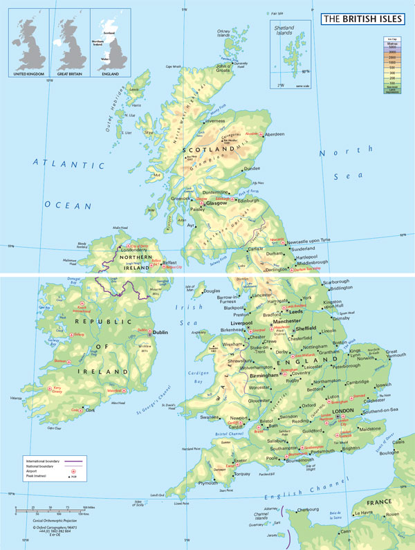 Map of the British Isles from Cambridge Advanced Learner's Dictionary 3rd edition