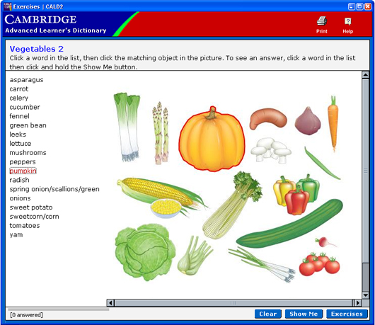 An example screen from the CD-ROM