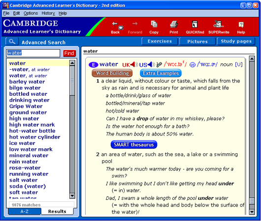 An example screen from the CD-ROM